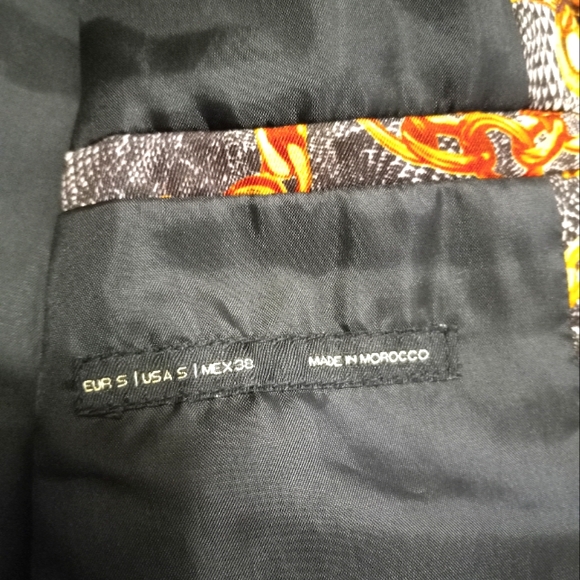 Zara Light Chain Print Men's Bomber jacket Sz S - Picture 10 of 10